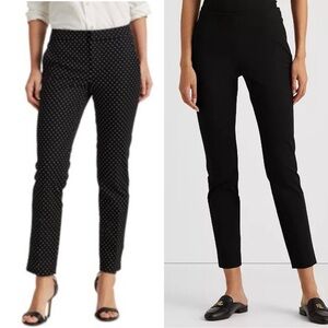Lauren Ralph Lauren Polka-Dot Print + Black Pants Bundle